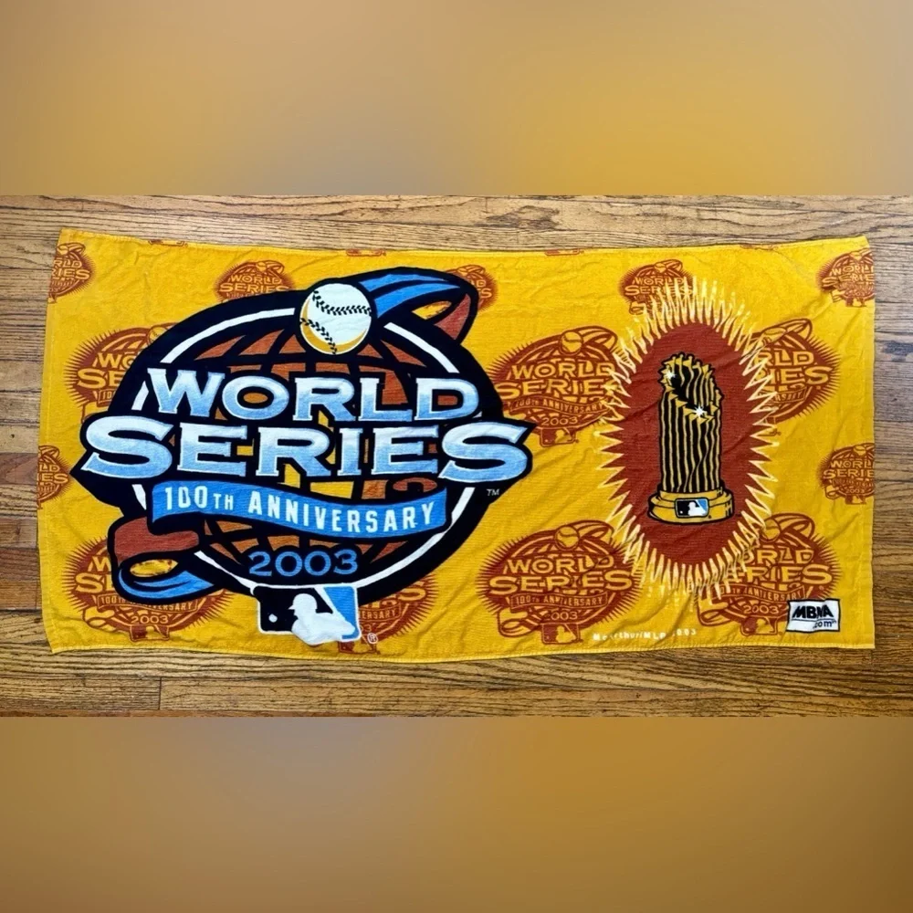 Vintage World Series 100th Anniversary 2003 Beach Towel Baseball MBNA Sports